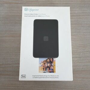 Lifeprint Portable 3" x 4.5" Photo Video Printer for iPhone Black LP002-2